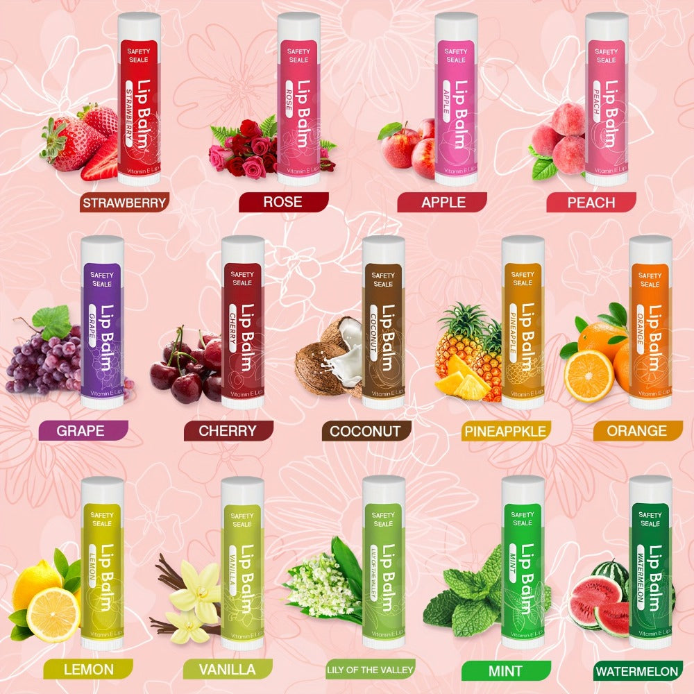 Bulk Lip Balm Set 84 Pcs 14 Assorted Flavors Moisturizing Mini Lipstick Natural Luster Finish – Party Favors for Wedding Bridesmaids