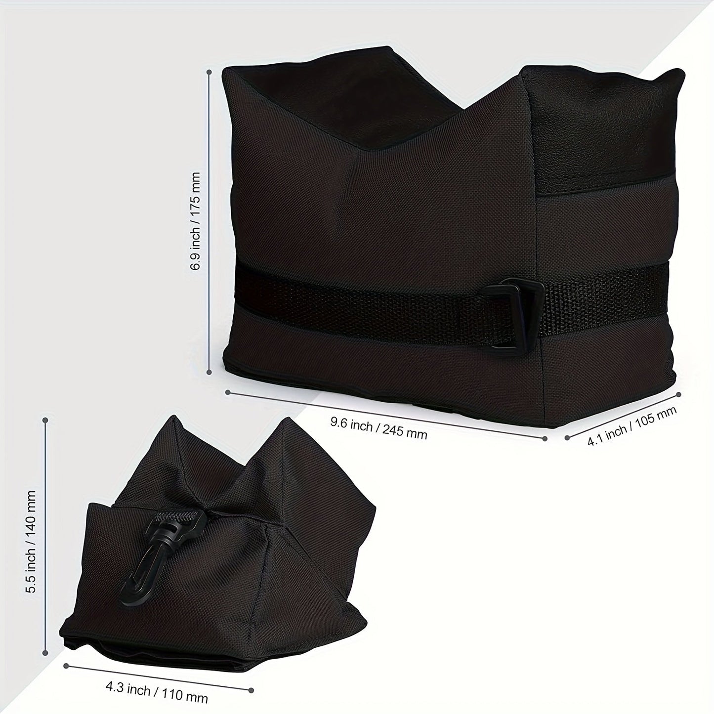 Shooting Rest Sandbag Bags Front & Rear Support Stand Holders for Rifle Gun Shotgun Bench Rest Target Sports Hunting Photography Unfilled