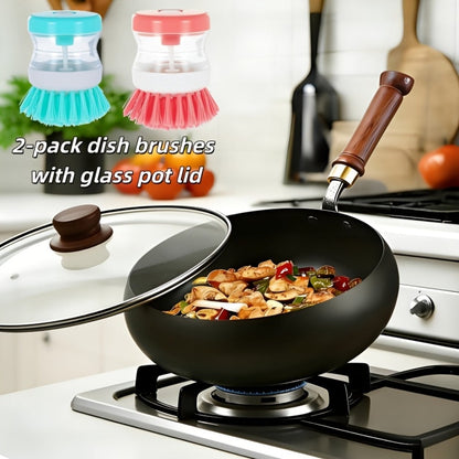 Carbon Steel Wok Pan with Large-Belly Uncoated Design and Heat-Resistant Handle for Stir-Fry, Soup, Stew and Camping Cooking