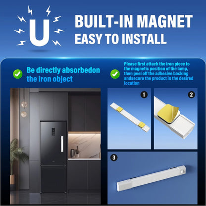 Motion Sensor LED Cabinet Light 4 Pack USB Powered – 3 Color Modes, Wireless Under Cabinet Lighting Bar
