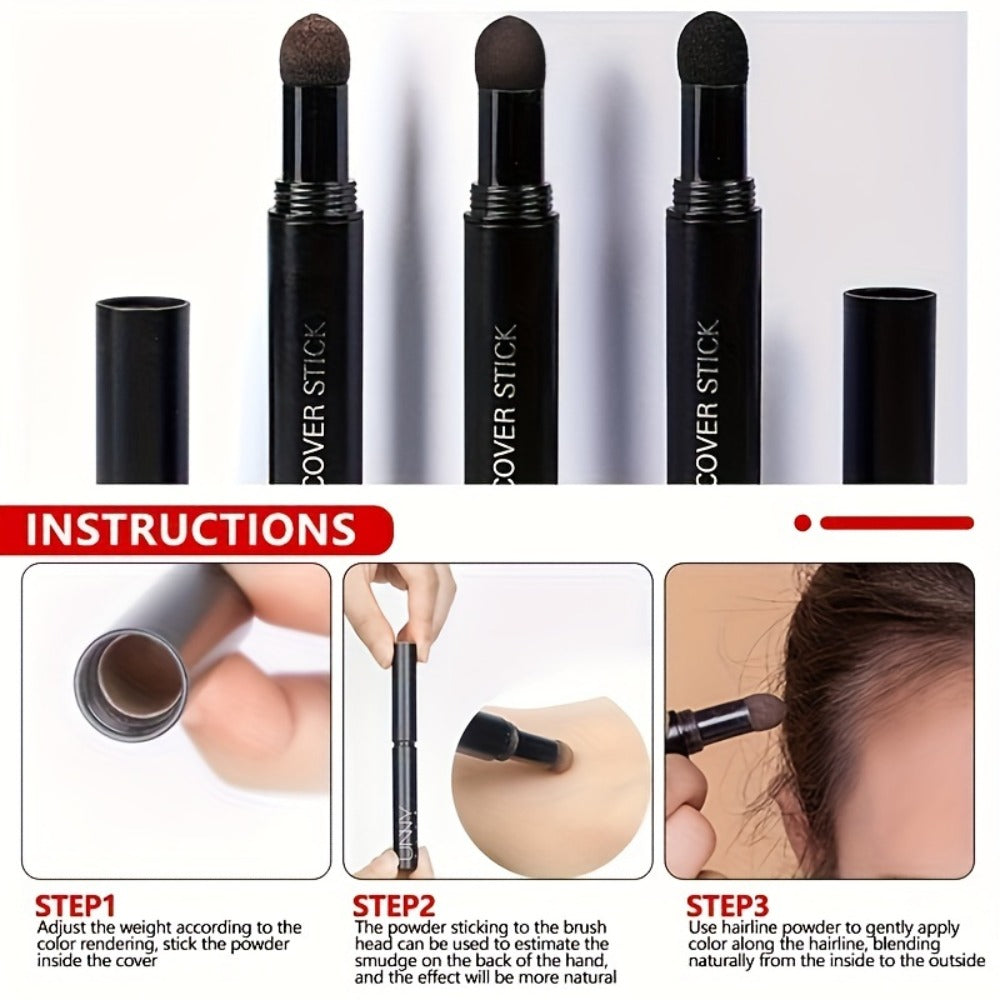 Hairline Powder Stick Set 4pcs, Hair Shadow for Thinning Hair & Receding Hairline, Bald Spot Concealer