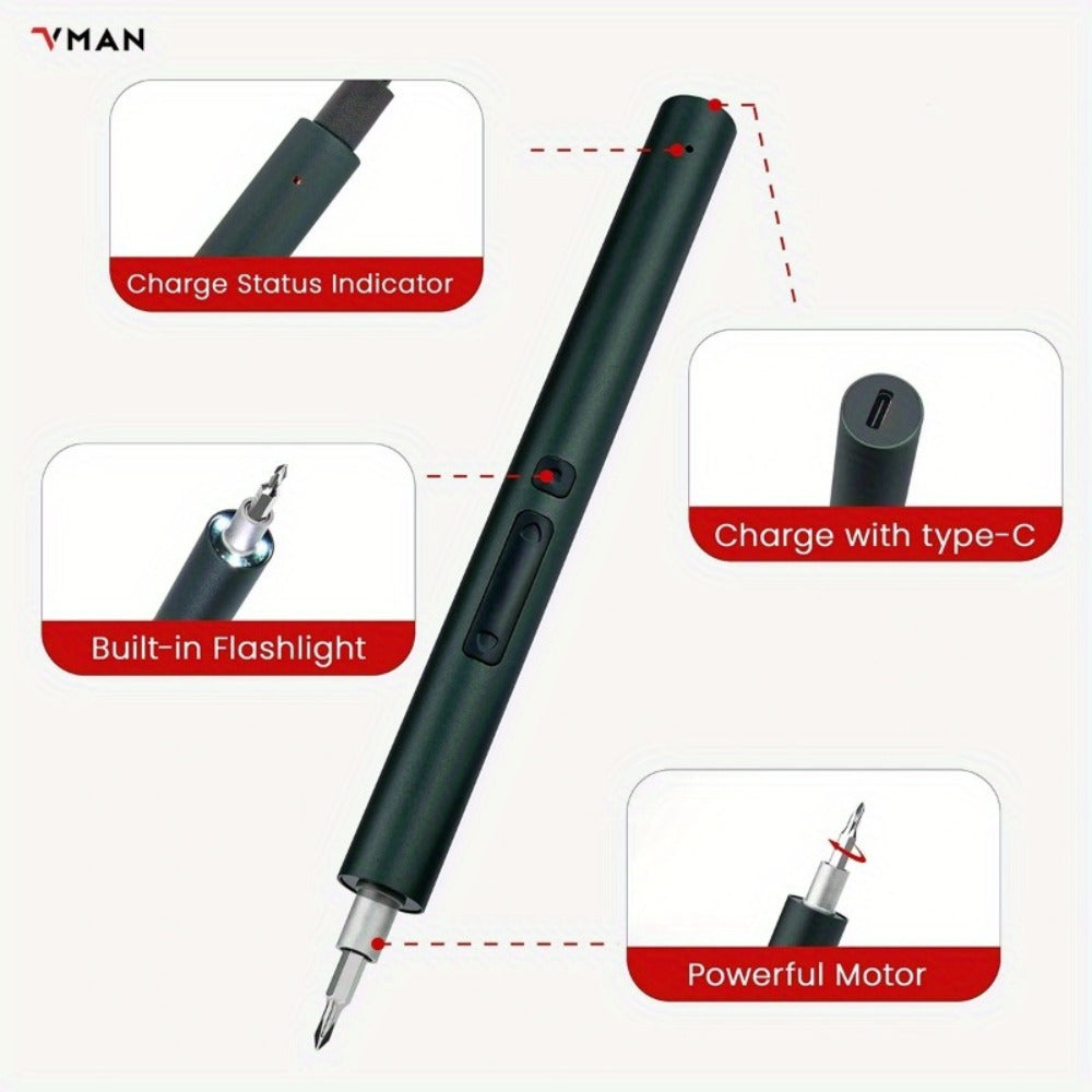 142-in-1 Electric Precision Screwdriver Tool Kit, Rechargeable Cordless Electric Screwdriver with 120 Bits & 22 Tools