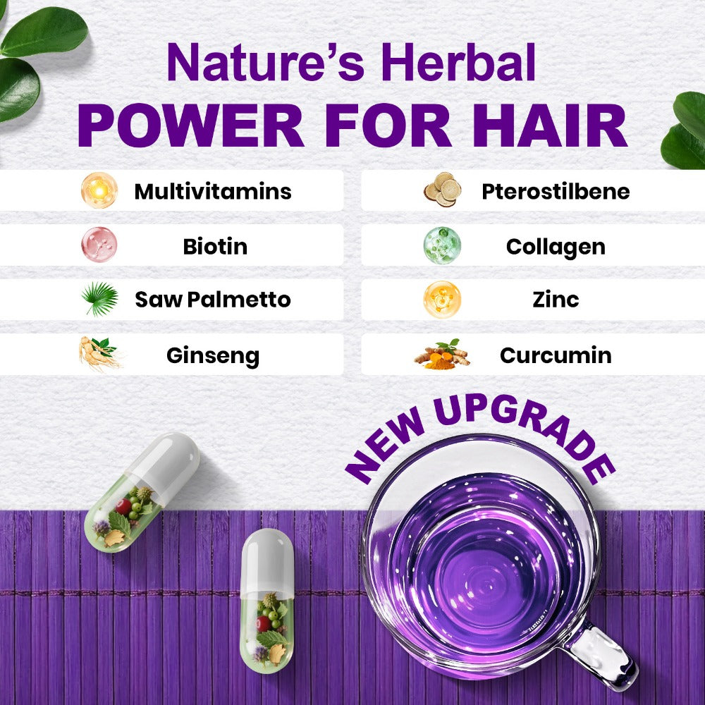 Biotin Hair Growth Supplement 90 Capsules for Thicker Fuller Hair with Collagen Peptide Saw for Bath Time, Home Spa and Personal Care