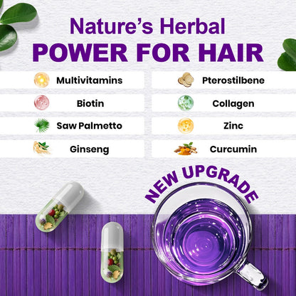 Biotin Hair Growth Supplement 90 Capsules for Thicker Fuller Hair with Collagen Peptide Saw for Bath Time, Home Spa and Personal Care