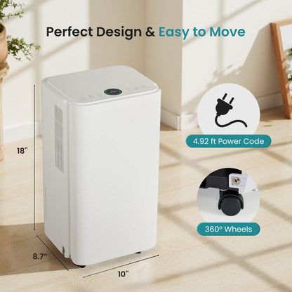 Dehumidifier for Basement 50 Pint 5500 Sq Ft with Drain Hose, Portable Home Dehumidifier for Large Room Bedroom Bathroom