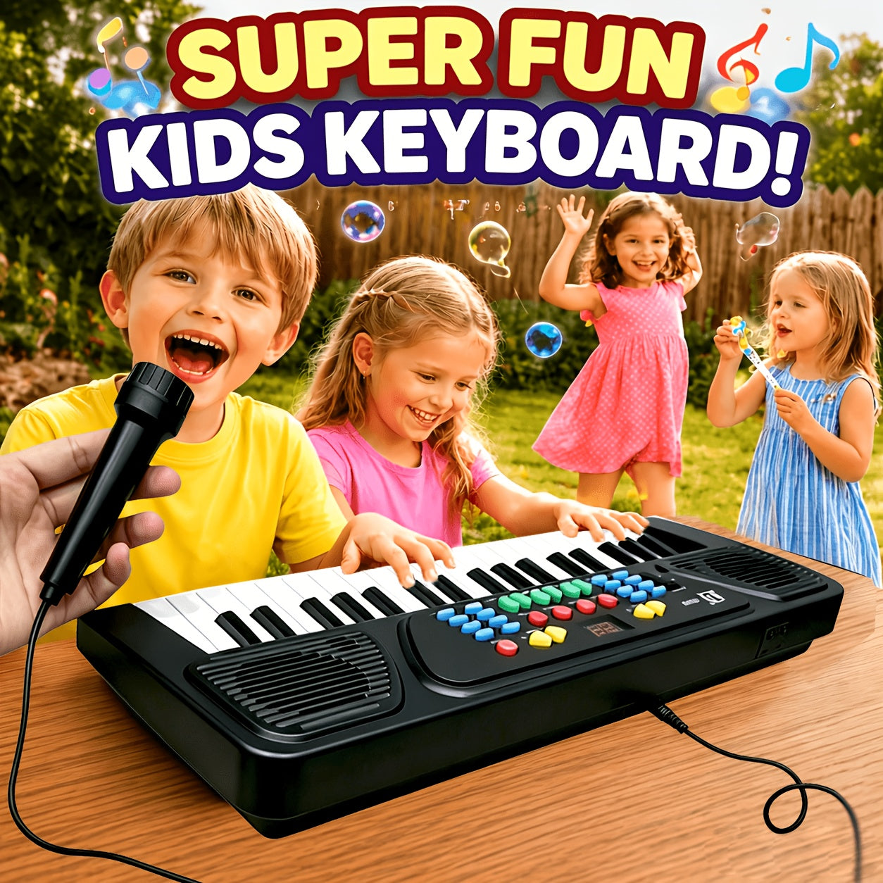 Kids Keyboard Piano 37 Keys with Microphone, Portable Electronic Piano with the Listed Color, Size or Set Options for Everyday Use