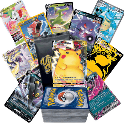 Pokemon Mystery Pack 26 Cards, 1 Hit Card EX GX V VMAX Ultra Rare, 10 Holos & Reverse Holos