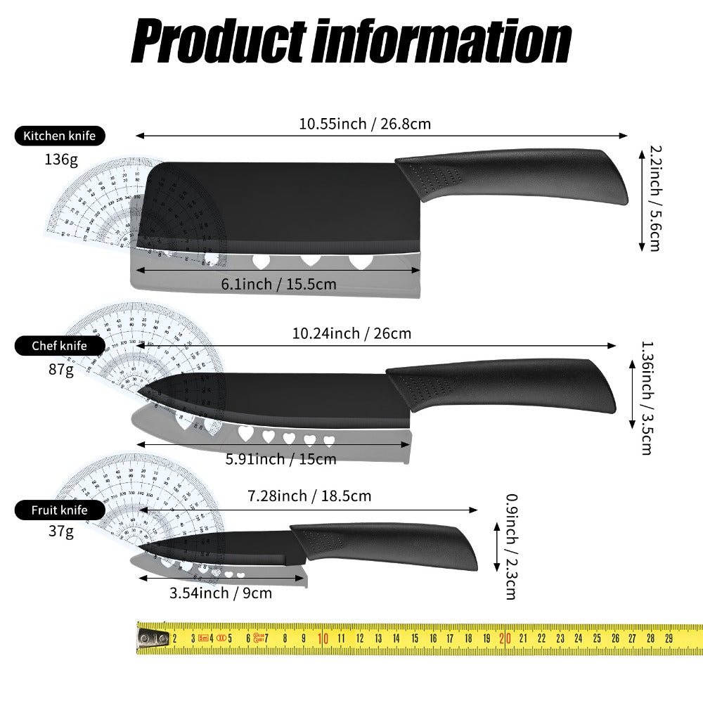 Kitchen Knife Set Professional Forged Chef Knife Set Full Tang Blades with Poultry Shears for Home Cooking, Dining and Outdoor Meals