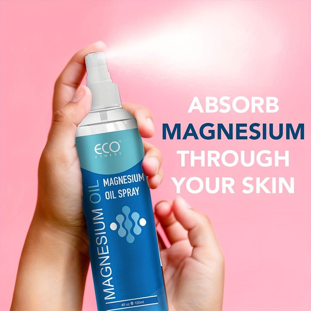 Magnesium Oil Spray for Muscle Relief & Sleep Support – Pure Transdermal Magnesium Chloride Body Spray for Leg Cramps, Restless Legs