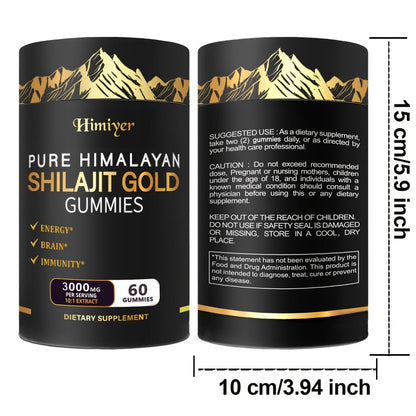 Himalayan Shilajit Golden Gummies with Panax Ginseng Ginger Tribulus 10:1 Extract for Bath Time, Home Spa and Personal Care