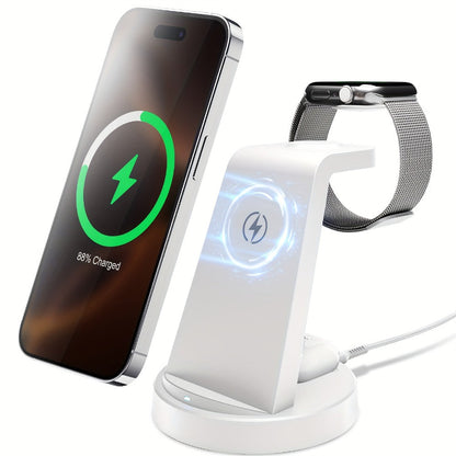 Wireless Charging Station, 3-in-1 Multi-Style Dock for iPhone, Samsung Galaxy, Apple Watch and AirPods