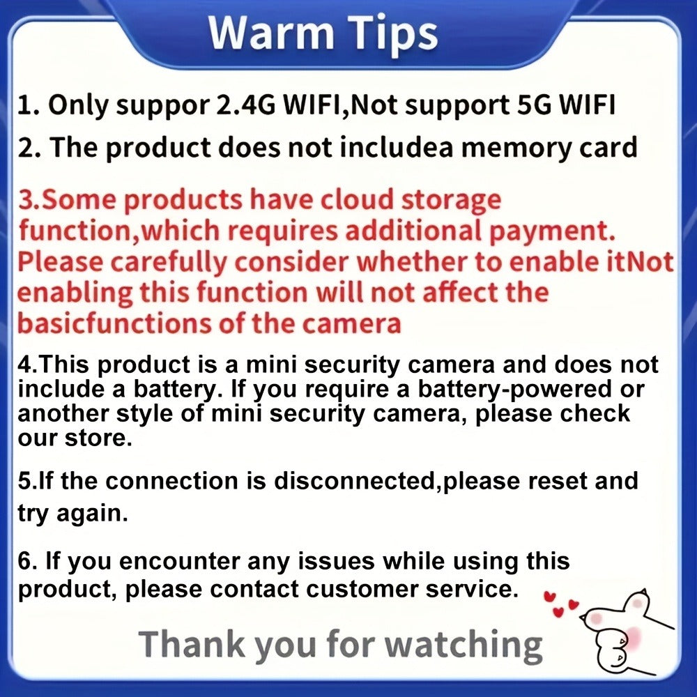 Mini Security Camera No WiFi No Internet Needed, Full HD 1080P Wireless Indoor Camera Built-In AP Hotspot