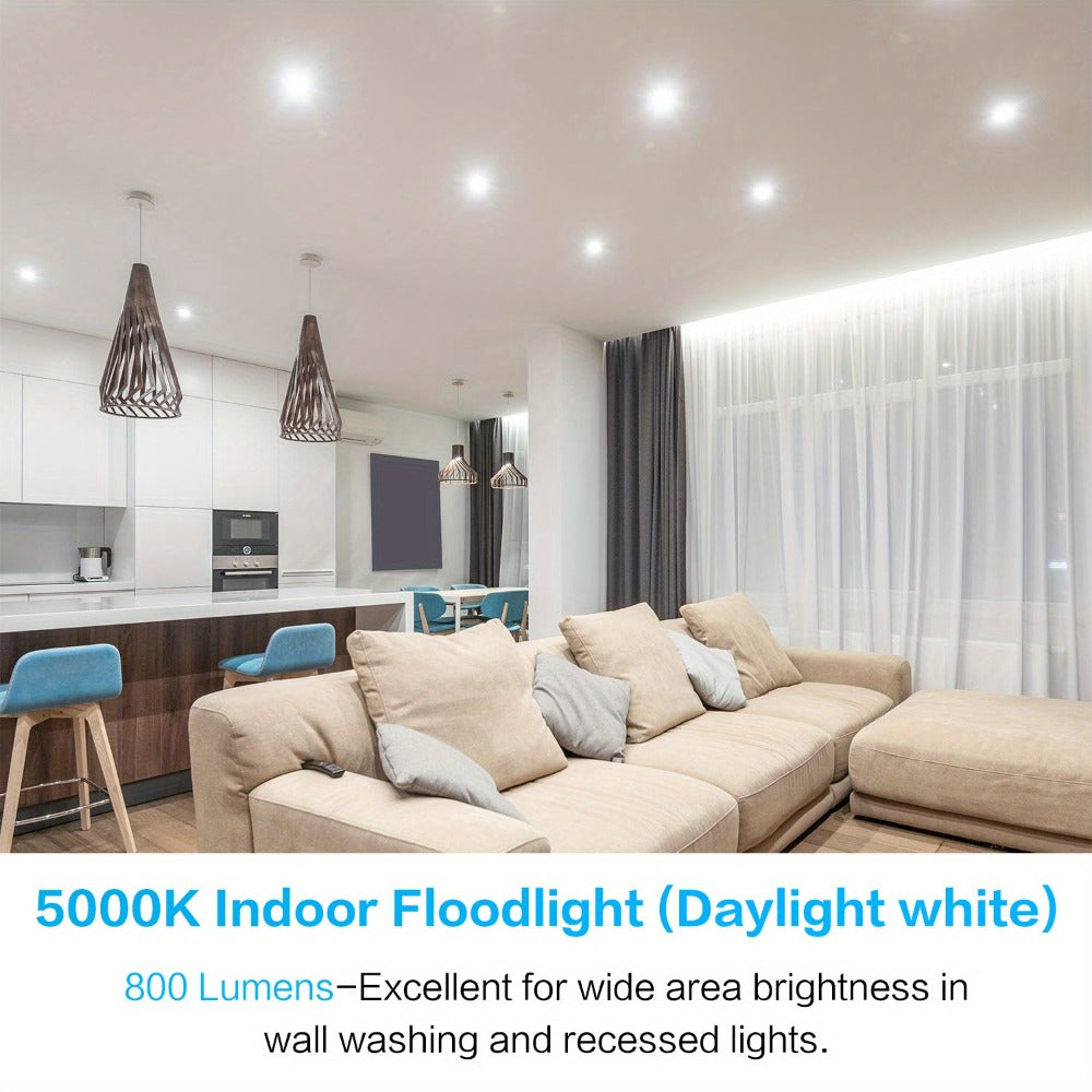 BR30 LED Flood Light Bulbs 12W 800 Lumens 5000K Daylight White Non-Dimmable, for Home, Desk and Accent Lighting