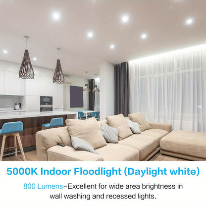 BR30 LED Flood Light Bulbs 12W 800 Lumens 5000K Daylight White Non-Dimmable, for Home, Desk and Accent Lighting
