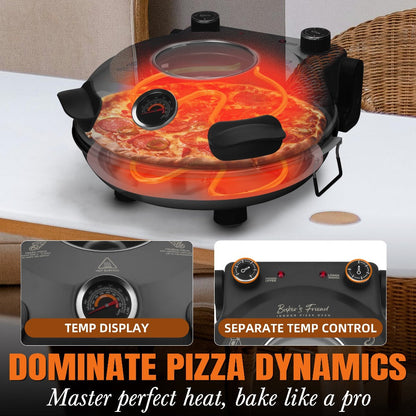 Electric Quesadilla Maker 9.5 Inch, Grilled Cheese Machine, Extra Stuffing, Easy 6-Wedge Slice, Feet