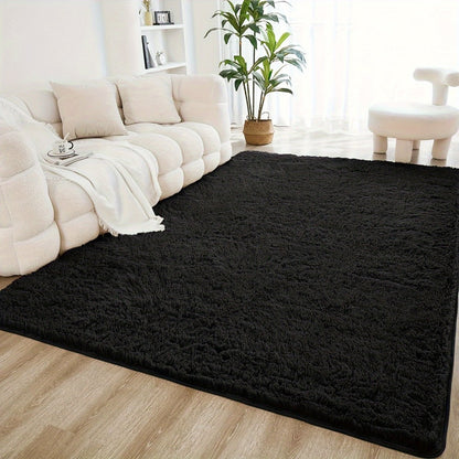Gradient Color Soft Area Rug – Washable Anti-Slip Shaggy Fluffy Carpet for Living Room & Bedroom | Modern Machine-Made Floor Mat