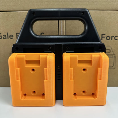 DeWalt 18V 20V Battery Storage Rack, 4-Port Portable Holder with Mounting Frames, Upgradeable Tool Hanger Organizer