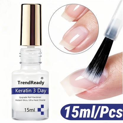 Vitamin E Nail Strengthener Oil, Two 15ml Bottles with Keratin Protein for Daily Manicure Care