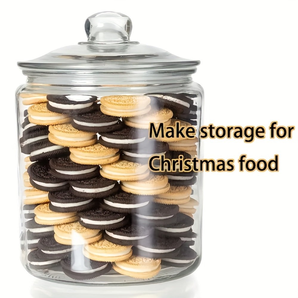 Glass Pantry Jars with Flip-Top Lids Set of 2 – Airtight Glass Storage Containers for Kitchen Pantry Organization, Cookies, Candy, Pasta