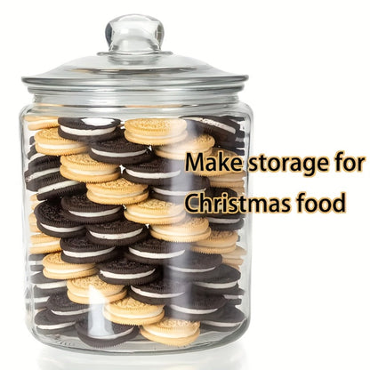 Glass Pantry Jars with Flip-Top Lids Set of 2 – Airtight Glass Storage Containers for Kitchen Pantry Organization, Cookies, Candy, Pasta