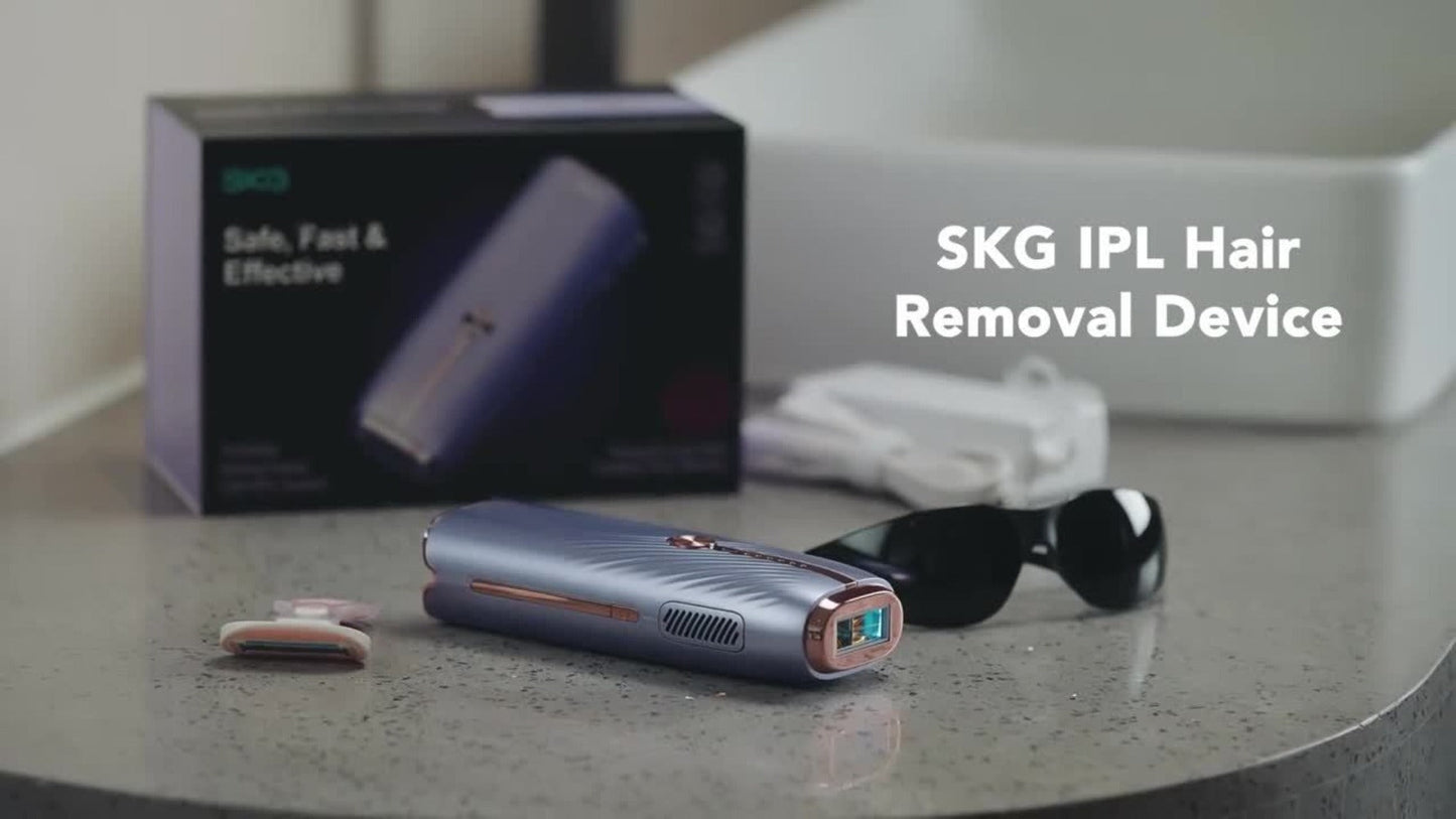 IPL Hair Removal Device Permanent Dual-Pulse Epilator with Red Light Therapy Unlimited for Everyday Face, Beard and Body Grooming