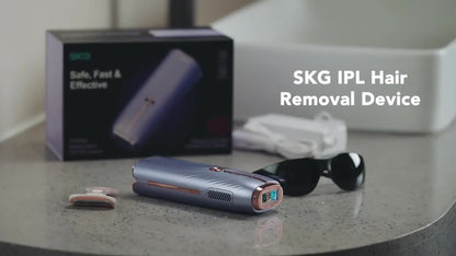 IPL Hair Removal Device Permanent Dual-Pulse Epilator with Red Light Therapy Unlimited for Everyday Face, Beard and Body Grooming