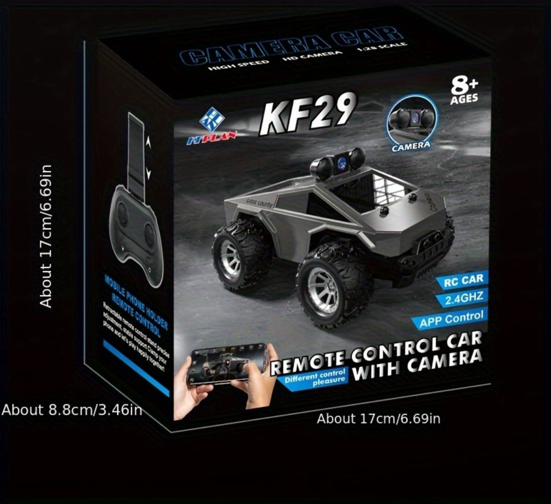 RC Off-Road Pickup Truck 1:28 Scale with 480P HD Camera, 2.4GHz App Control & Virtual Reality Function