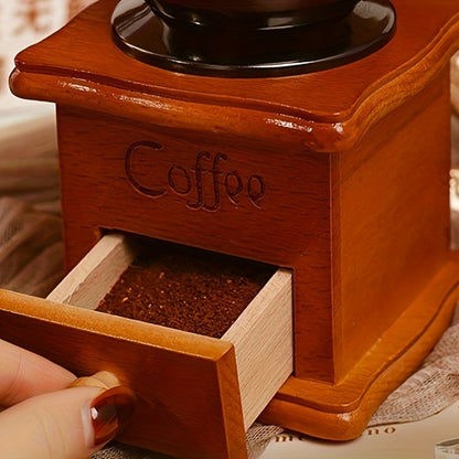 Manual Coffee Grinder Hand Grinder with 304 Stainless Steel Burr, Portable Square Coffee Mill for Travel