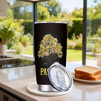 Insulated Tumbler 20oz Tree of Life Graphic Stainless Steel Travel Mug with Lid and Straw for Everyday Use