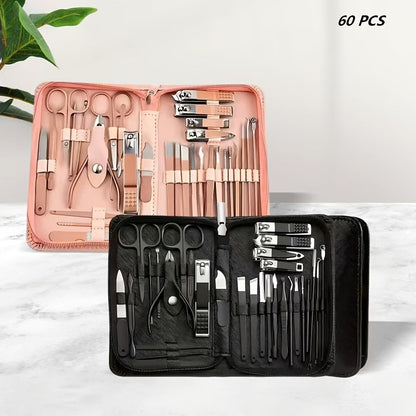 Manicure Set 9 18 30 60pcs Professional Nail Clipper Pedicure Kit Portable Travel Grooming Tools – Cuticle Trimmer Nail File Nail Care Gift