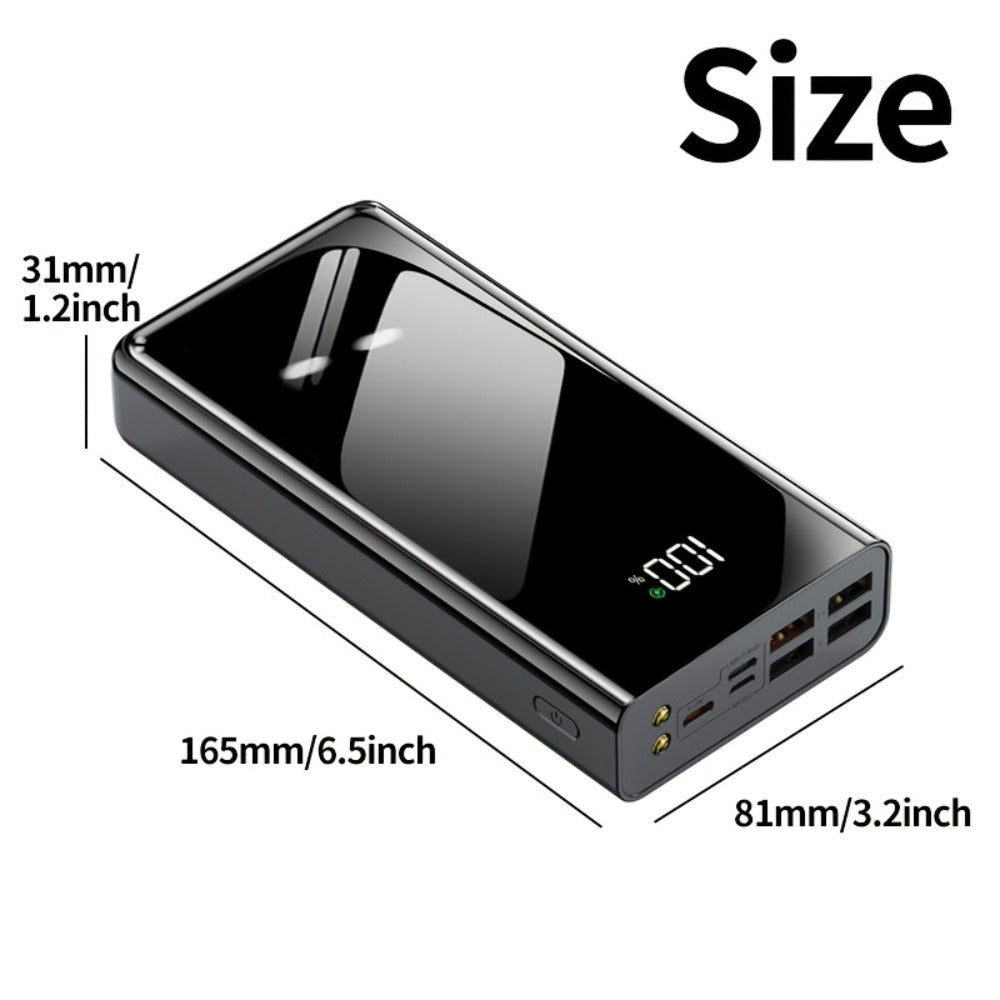 50000mAh High Power Bank Portable Charger LED Display USB-C Micro USB Fast Charging Multi-Port for an Everyday Personal Care Routine