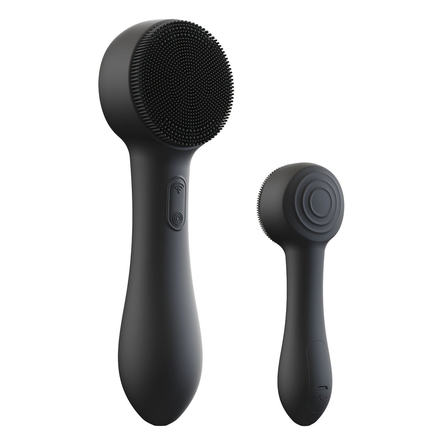 Silicone Facial Cleansing Brush Electric Face Scrubber 12000 Vibrations IPX7 USB Rechargeable Heat Massage for Home or Salon Spa Use