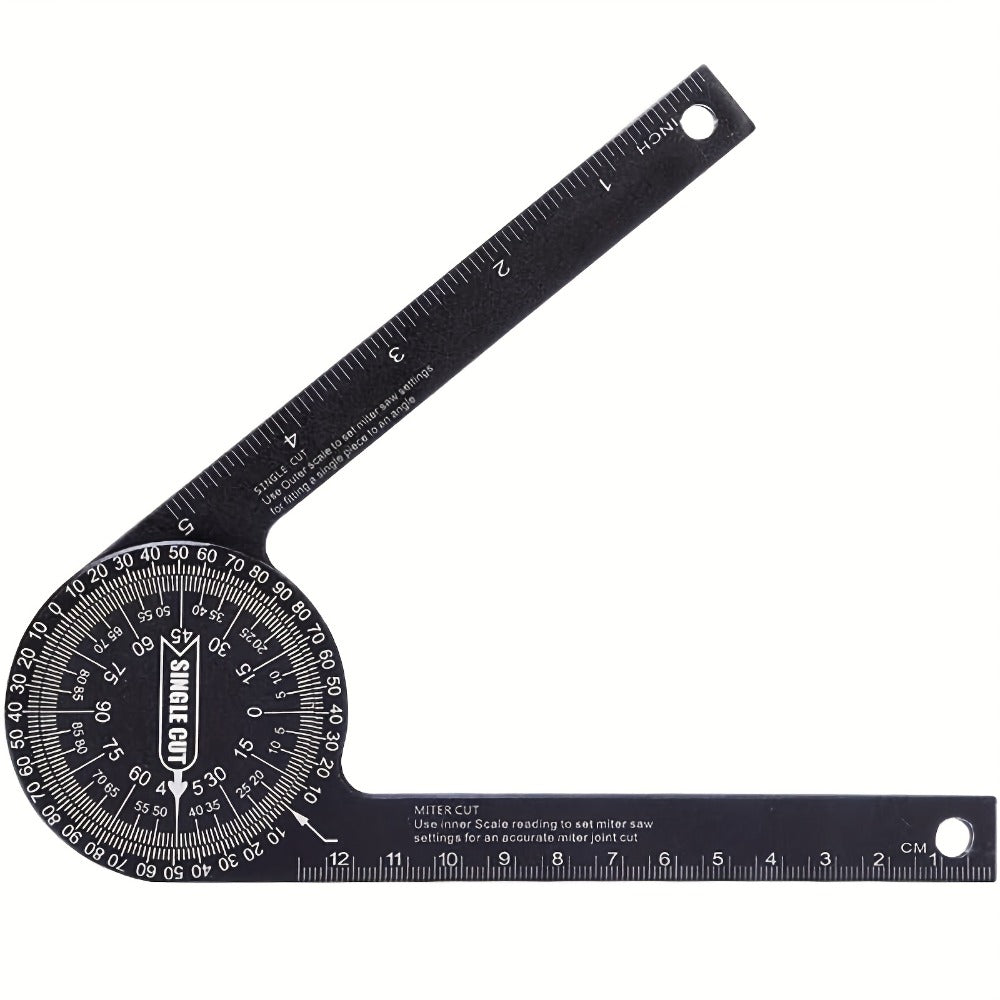 Miter Saw Protractor 7 Inch Aluminum 2-in-1 Professional Angle Finder CNC Machined Precision for Entryways, Bedrooms and Living Spaces