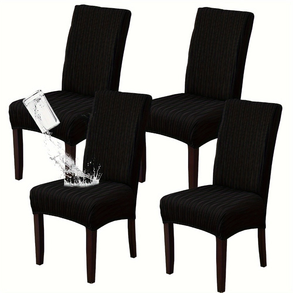 Dining Chair Covers Stretch Slipcovers Set of 4 or 6, Stain Resistant Removable Chair Protector for Home Kitchen Restaurant Wedding