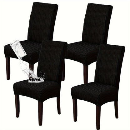 Dining Chair Covers Stretch Slipcovers Set of 4 or 6, Stain Resistant Removable Chair Protector for Home Kitchen Restaurant Wedding