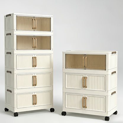 Shoe Cabinet Entryway Organizer, Multi-Functional Foldable Storage Cabinet 3/5 Tier Large, Space-Saving Closet Organizer for Entrance