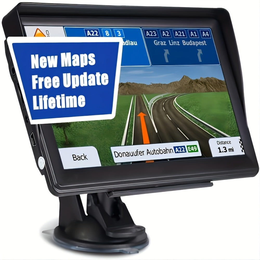 7-Inch GPS Car Navigation System with Touchscreen & RDS Traffic Update, HD Display Android Navigator for Cars & Trucks