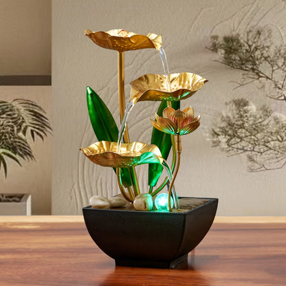 Indoor Tabletop Fountain Desktop Water Feature, Small Relaxing Flowing Water Fountain for Living Room