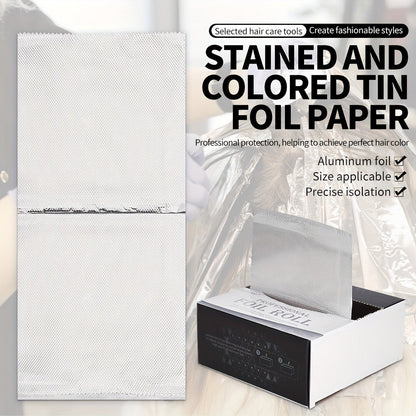 Hair Highlighting Foil Sheets 300pcs Box | Professional Salon Aluminum Foil Paper for Balayage Coloring Perming | Even Heat Distribution