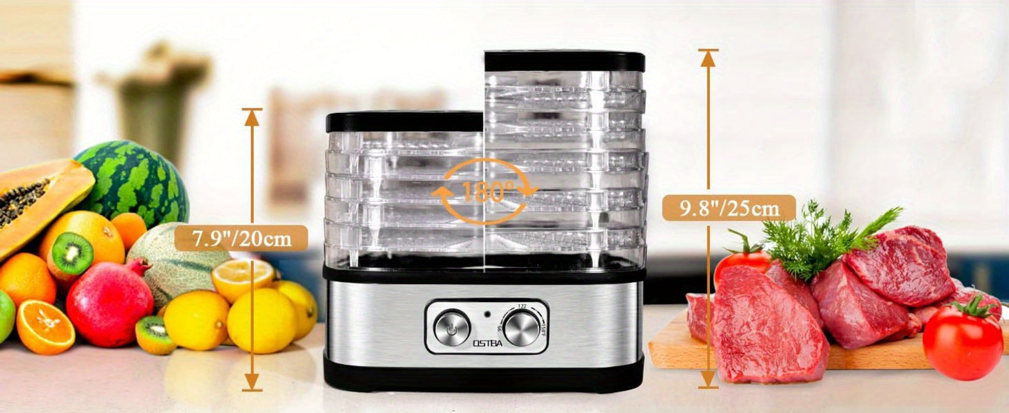 Food Dehydrator 240W with Temperature Control | BPA-Free Dishwasher-Safe Trays, Electric Food Dryer for Jerky, Fruits, Herbs & Vegetables