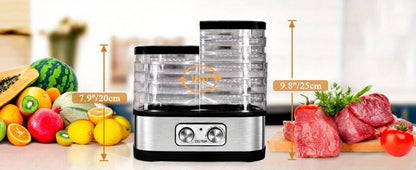 Food Dehydrator 240W with Temperature Control | BPA-Free Dishwasher-Safe Trays, Electric Food Dryer for Jerky, Fruits, Herbs & Vegetables
