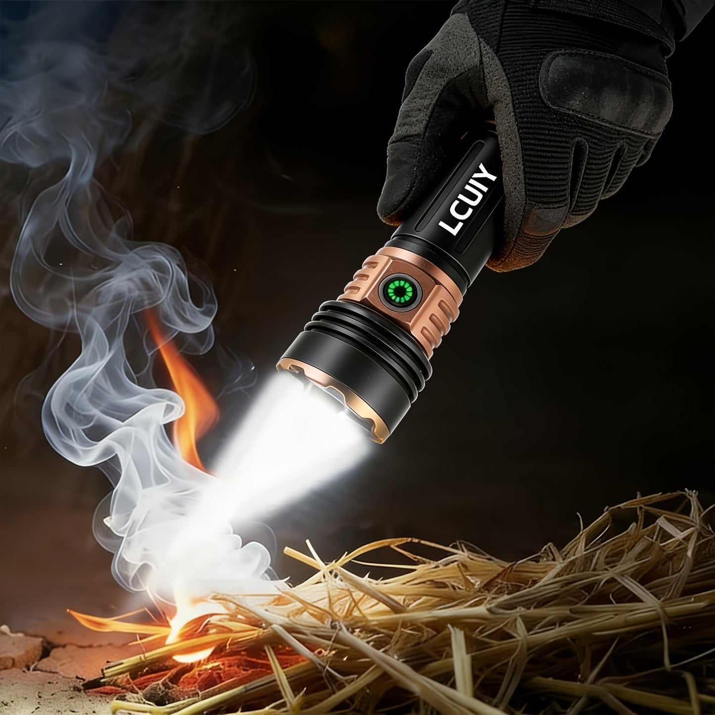 Flashlight 4500-Lumen Fresnel Lens Rechargeable Hand Torch with Six Modes in Two Model Options