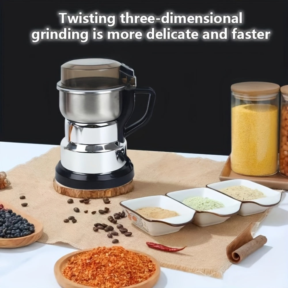 Electric Coffee Grinder 400ml 14oz 4-Blade Stainless Steel 10 Second Quick Grinding for Entryways, Bedrooms and Living Spaces