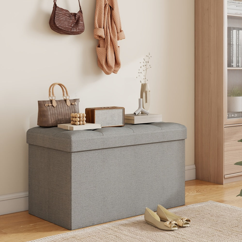 43.5-Inch Upholstered Storage Ottoman Bench with Hidden Storage and Lift-Top Storage detail image - detail view 10