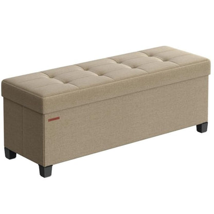 Storage Ottoman shown in the Camel Brown, 15 x 43.3 x 15.7 Inches option