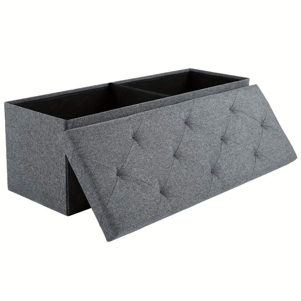 Ottoman Bench, Storage 43 Inch, Linen Upholstered End of Bed Bench with Hidden Storage 660 shown in the main product view