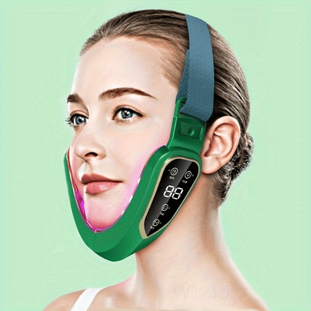 V-Face Slimming Massager 6-Speed USB Rechargeable Electric Jawline Chin Sculpting Device for Makeup, Travel and Everyday Vanity Use