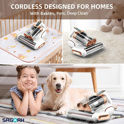 Mattress Vacuum Cleaner Handheld Bed Cleaner – 16KPa Strong Suction with UVC Light & Hot Air Heating, Deep Clean for Pillows, Sofa