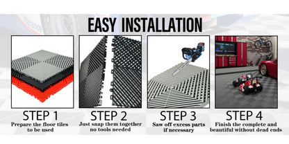 Interlocking Garage Floor Tiles 20-Pack – 16"x16" Drainage Floor Mat, Non-Slip PP Tiles for Garage, Car Wash