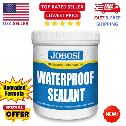 Sealant Liquid Glue 32oz 1KG Leak Agent, Indoor Outdoor Coating for Roof Basement Wall Pipe Crack Sealing